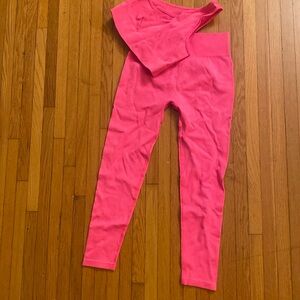 NWOT hot pink two-piece workout set